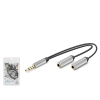 HADRON HDX1087 3.5 mm Kulaklık Mikrofon Ayırıcı Kablo 23 cm Siyah
