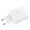 BASEUS P10111402213-00 Cube Hızlı 2 USB-A + Type-C 30W Şarj Cihazı Beyaz