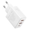 BASEUS P10111402213-00 Cube Hızlı 2 USB-A + Type-C 30W Şarj Cihazı Beyaz