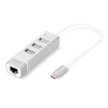 Digitus DA-70253 USB Type-C™ 3-Port Hub + Fast Ethernet LAN Adapter