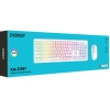 Everest KM-319BT Beyaz 2.4G+BT1+BT2 Çoklu Cihaz Bağlantılı Q Set Kablosuz Klavye + Mouse