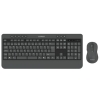 Everest KM-6585 Dual Gri-Siyah Kablosuz Çift Space Tuşlu Q Klavye + Mouse Set