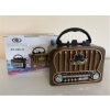 Everton RT-826M  Bluetooth-USB-SD-FM Şarjlı  Nostaljik Radyo El Fenerli