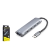 HADRON HDX7895 Type-C 3.2 Gen2 PD Hub 5 Port 10 Gbps 100W Gri
