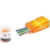 NODAR ND2405 CAT6 EZ RJ45 Konnektör 100 Adet Plastik Kutu -Turuncu