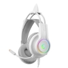 Rampage RM-K91 X-CATTY Beyaz USB 7.1 Version RGB Gaming Oyuncu Mikrofonlu Kulaklık