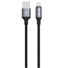 S-link Armor UL-01 12W 1.2m USB to Lightning PD Örgülü Metal Başlıklı Siyah Hızlı Şarj Kablosu