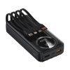 S-link IP-G220 20000mAh PD20W+QC3.0 Dahili Kablolu Siyah LCD Taşınabilir Pil Şarj Cihazı Powerbank