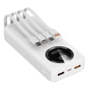 S-link IP-G220 20000mAh PD20W+QC3.0 Dahili Kablolu Beyaz LCD Taşınabilir Pil Şarj Cihazı Powerbank