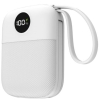 S-link MP110 10000mAh PD22.5W Type-C+Lightning Kablolu Beyaz  Pil Şarj Cihazı Powerbank