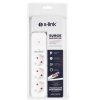 S-link SPG301S 1.5m 3x1.5mm 100 yüzde  Bakır 750 Joule 3 lü Anahtarlı Akım Korumalı Priz