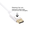 Vcom CG605L-1.8 Beyaz 1.8MT Display Port Erkek To Hdmi Erkek Kablo