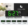 Nie Büyük Ekranlı Dijital Alarm Saati, Sıcaklık Göstergesi, İki Set Alarm, Uyku Fonksiyonlu Yatak Yanı Saati, Üç AAA Pil