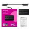 Adata 500Gb SD810 Siyah Taşınabilir Usb 3.2 Gen2  x2 Type-C Ssd Harici Disk
