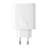 BASEUS P10152301213-00 Cube Pro 2C+U 65W Şarj Cihazı Beyaz