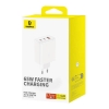 BASEUS P10152301213-00 Cube Pro 2C+U 65W Şarj Cihazı Beyaz