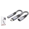 Hadron Gj-018 Type-C To 3.5Mm + Type-C F Kablo Car Şarj 100W Siyah
