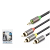 HADRON HDX1065 3.5MM TO 3RCA KABLO 2LINE GOLD 3M SİYAH