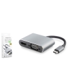 HADRON HDX7839 TYPE-C TO HUB HDTV 4K 30HZ + TYPE-C + USB + VGA 4IN1 GRİ
