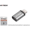 Hytech HY-XO25 Gümüş Metal Gövde MicroUSB 5pin F to Lightning M Çevirici