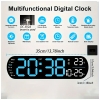 Nie Uzaktan Kumandalı Büyük Dijital Duvar Saati, Çift Alarm, Yaz Saati Uygulaması, 10 Seviyeli Parlaklık