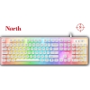 North Paladin Mekanik Hisli Türkçe RGB Beyaz Premium Gaming Klavye