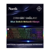 North Shield Blue Switch Türkçe Q RGB Mekanik Gaming Klavye