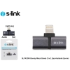 S-link SL-TA30M Lightning Gümüş Metal Gövde 2 in 1 Şarj+Kulaklık Çevirici