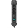 S-link SPGKS03 1.5m 3G1.5mm2 900 Joule 3Lü Akım Kor. Gri Priz Çoklayıcı